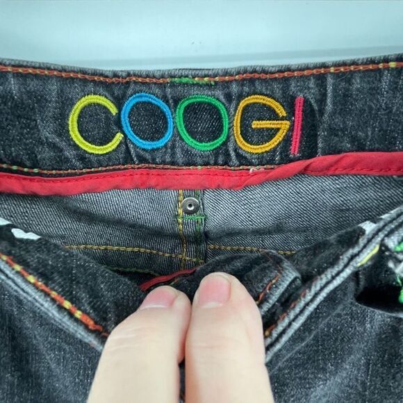 Coogi Dark Blue Australia Embroidered Boot Cut Denim Jeans Size 33.5 - Picture 5 of 12